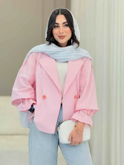 مانتو جیب نما سرشانه پاگن
