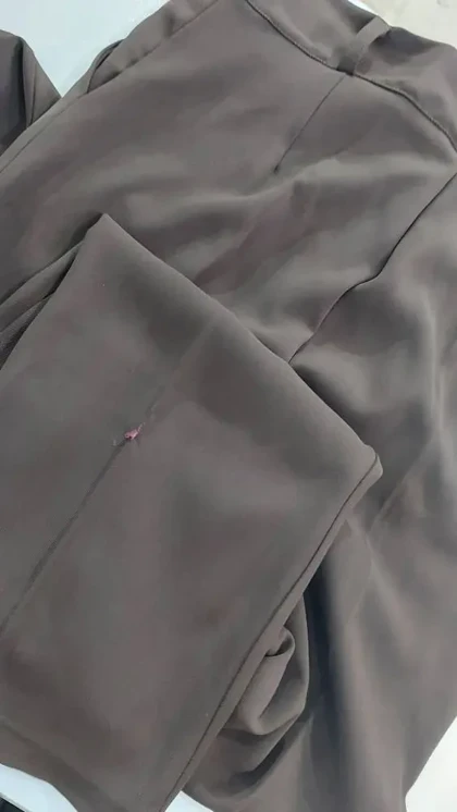 3966-شلوار باربی واید (ایراددار)