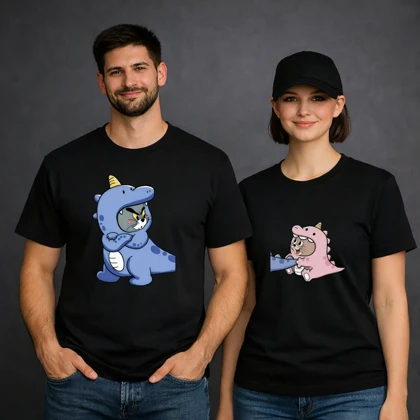 تیشرت ست دو نفره طرح تام و جری Tom and Jerry