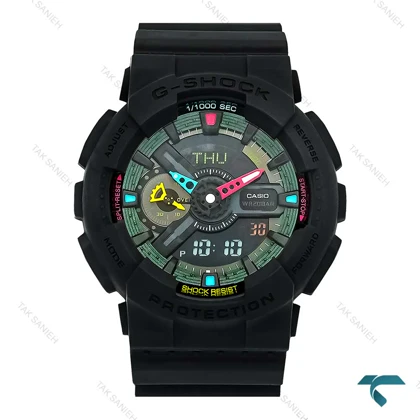 ساعت کاسیو جیشاک GA-110HR مردانه مشکی صفحه رنگی GShock-7778-G