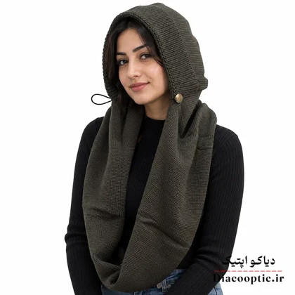 شال و کلاه یک تیکه زنانه مدل بافتنی کد 1241
