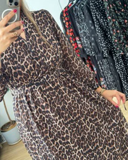 پیراهن حریر سرمه سری 18