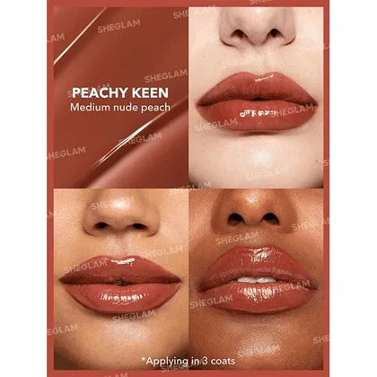 برق لب حجم دهنده شیگلم رنگ Peachy keen