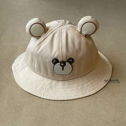 کلاه باکت نوزادی طرح خرسی