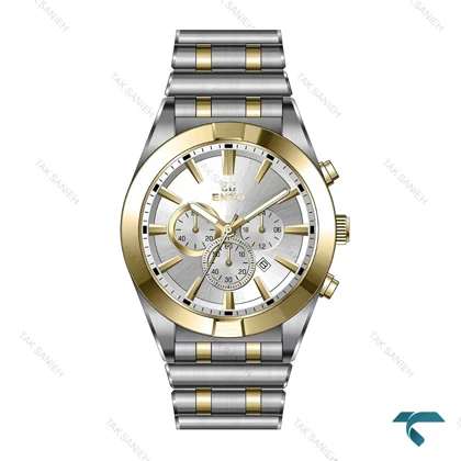 ساعت سه موتوره انزو EC-604TEG مردانه دورنگ طلایی Enzo-8063-G