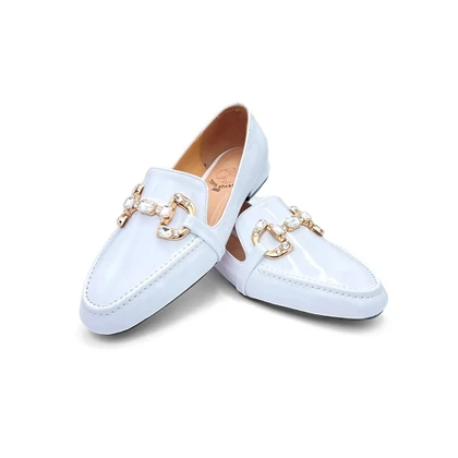 کفش کالج زنانه مدل Flat shoes - 0036_White