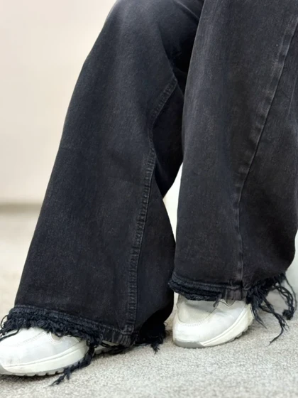 شلوار بگ جین ذغالی تینت آمسو