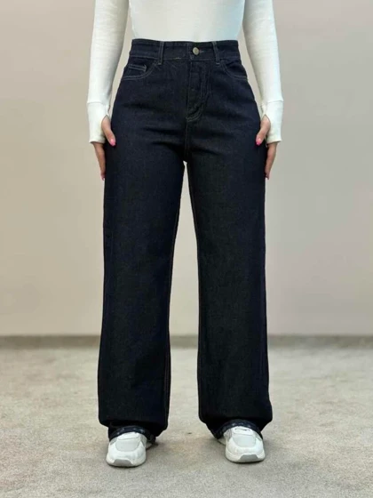 شلوار جین نیمبگ سورمه ای 6321