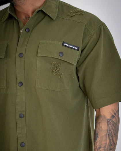 پیراهن مردانه کتان باکسی_کد 4489