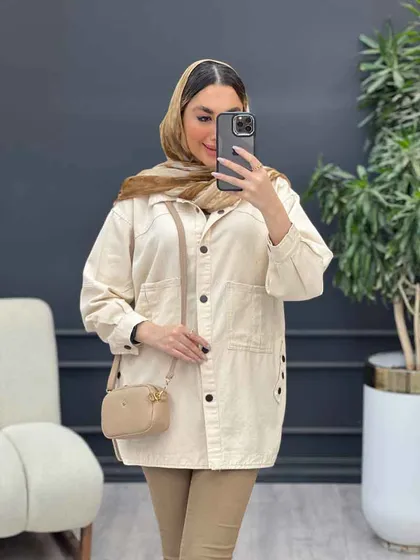 مانتو کتان بغل سه دکمه سوین
