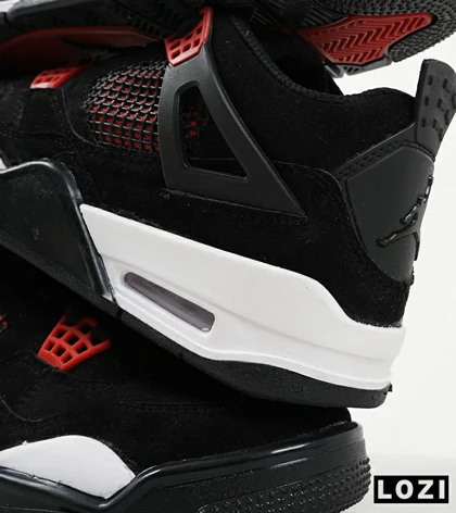 کفش کتانی مردانه مشکی قرمز Nike air jordan 4