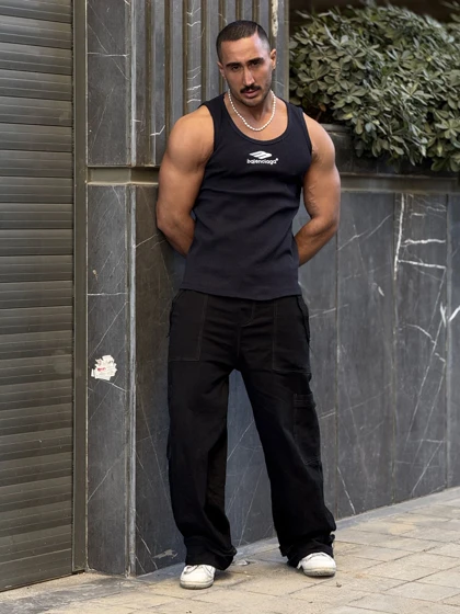 رکابی تنک تاپ BALENCIAGA کوپ آیسان اسلامی سرمه ای