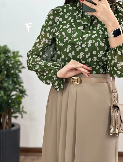 شومیز حریر مجلسی مهلا (کد 2050)