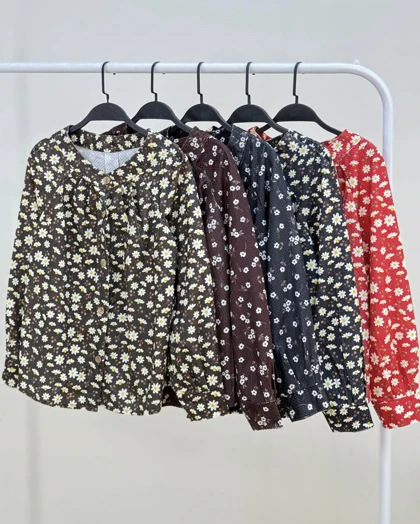 شومیز گل‌دار هستی مخمل