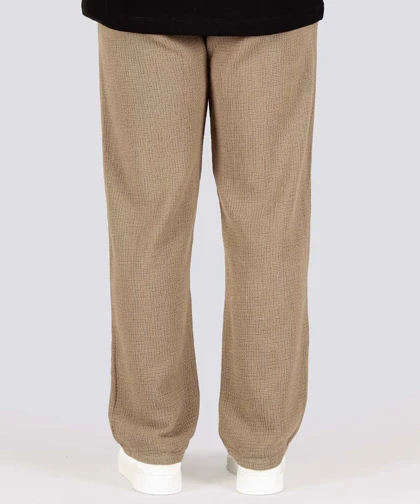 شلوار کنفی بگ و کمر کش کرم تیره 1020