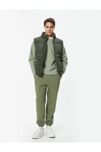 شلوار ورزشی Jogger با دور کمر توری و جزئیات جیب 5WAM40002MK