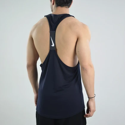 رکابی ورزشی پشت کش دار مردانه نایک مدل VHD-Dri Fit-4K0998 سرمه ای