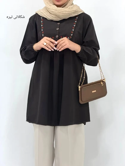 مانتو لینن گلدوزی گیسو 2