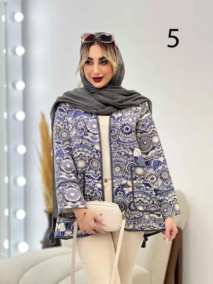 مانتو طرح دار گاندوزی