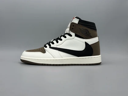 کتانی نایکی جردن1 ترویس پیچ موکا/Nike Air Jordan1 Travis