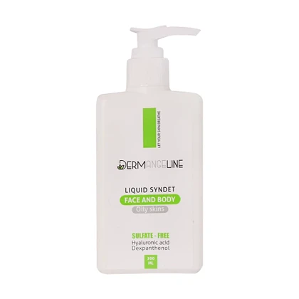 کرم ژل پاک کننده صورت و بدن پوست چرب درمنجلین 200 میل