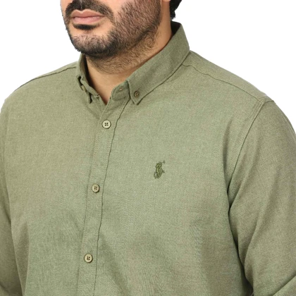 پیراهن آستین بلند لینن مردانه مدل 610593