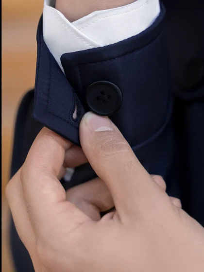 بارانی سرمه‌ای کد r117