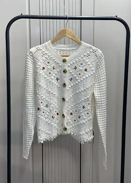 ژاکت قلاببافی گل