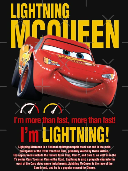تیشرت کلاسیک طرح ماشین ها | Lightning Mcqueen کد 246903