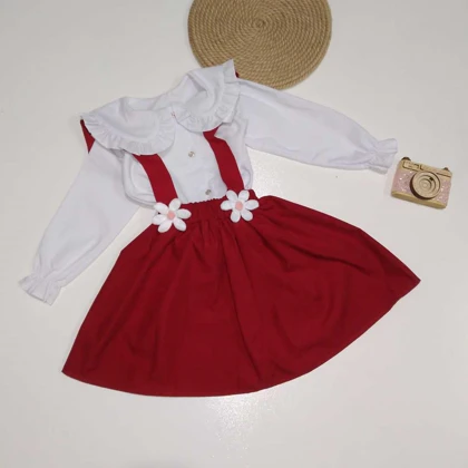 بلوز دامن یلدایی دوگل فانتزی بچه گانه