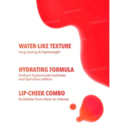 تینت لب و گونه شیگلم توت فرنگی مدل For The Flush Lip & Cheek Tint strawberry