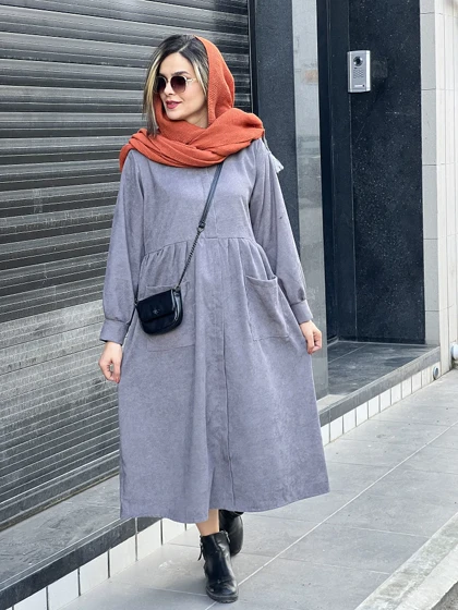 پیراهن مانتویی دوجیب بهار