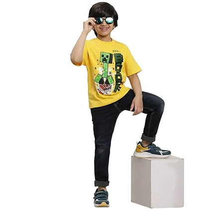 تیشرت طرح ماینکرافت | Minecraft Printed Boy's T-Shirt کد 254597