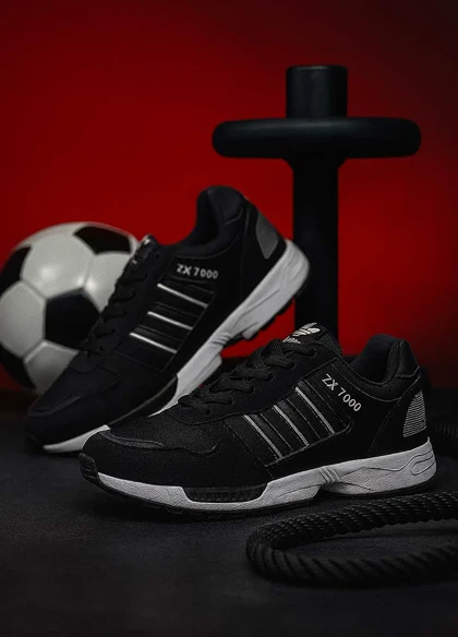 کفش ورزشی مردانه مشکی سفید مدل ZX7000 ویژه