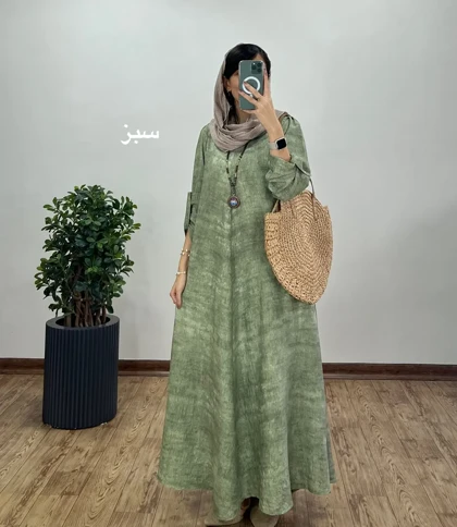 پیراهن مانتویی بلند سوپر کلوش فریال 4
