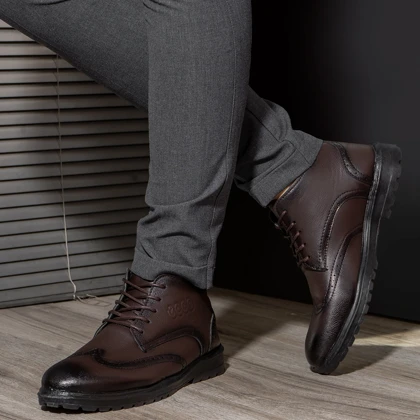 نیم بوت مردانه COCO قهوه ای مدلSalivan ویژه