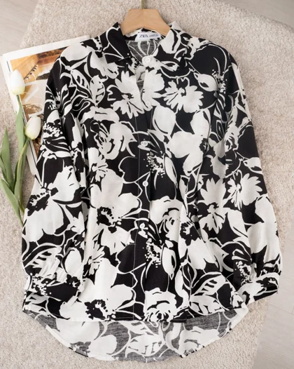 شومیز گل‌دار زارا کد 29760