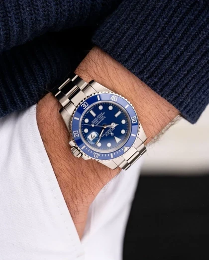 ساعت رولکس سابمارینر مردانه نقره ای صفحه سرمه ای Rolex Submariner