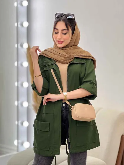مانتو جلو زیپ پایین گت