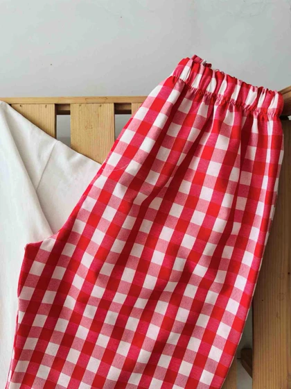 شلوار راحتی پیژامه چهارخونه پینترستی زنانه