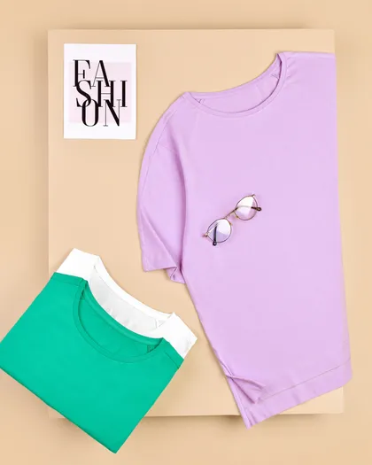 تیشرت ساده چاک‌دار 2
