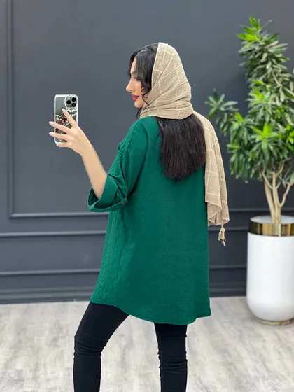 مانتو دو جیب آستین پاگن