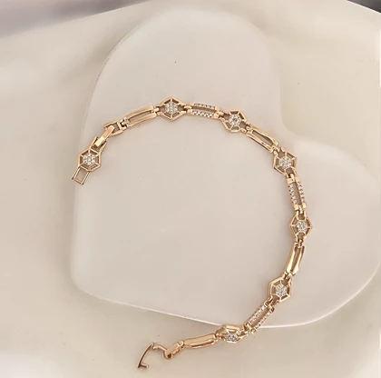 دستبند طرح لوزی نگین‌دار ژوپینگ 641