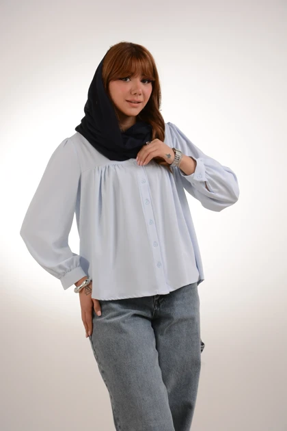شومیز ژاکلین سینه چین ابرا