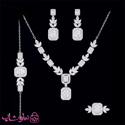 سرویس نقره زنانه طرح جواهر وزن 19/4 گرم کد 7400