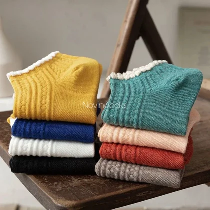 جوراب مچی لبه رنگی -طرح 2