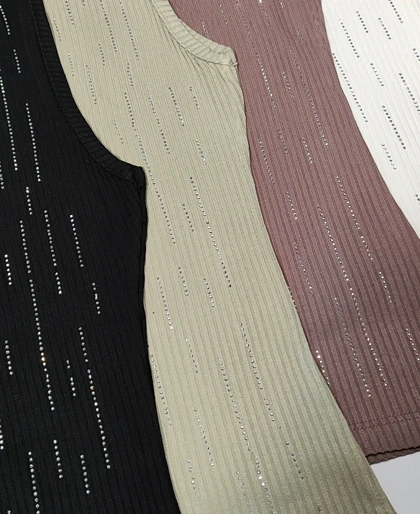 تاپ کراپ کبریتی نگین‌دار کد 50373