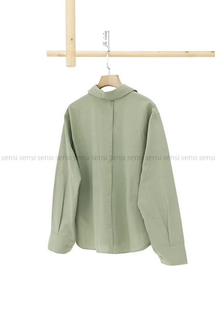 شومیز لینن بغل چاک کد1005239