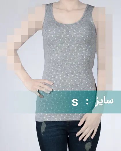 تاپ زنانه طرح دار ملانژ