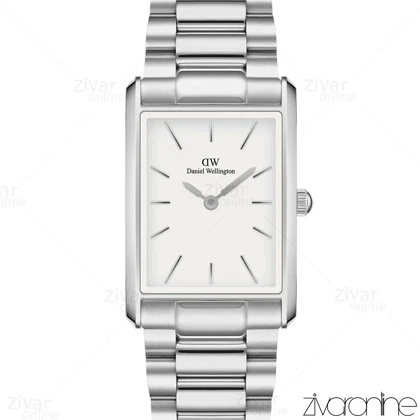 ساعت دنیل ولینگتون زنانه Bound مستطیلی سیلور ایندکس خطی 105485